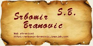Srbomir Branović vizit kartica